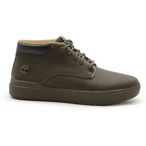 Graue Lederschuhe Modernes Design , Herren, Größe: 42 EU - Timberland - Modalova