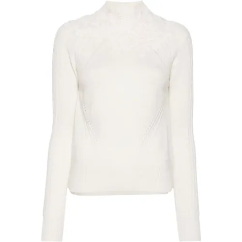 High Neck Long Sleeve Top , female, Sizes: L, S, M - Ermanno Scervino - Modalova