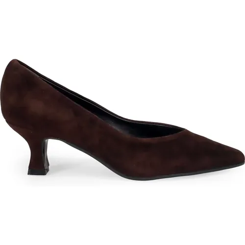 Dark Suede Pumps , female, Sizes: 6 UK - Sangiorgio - Modalova