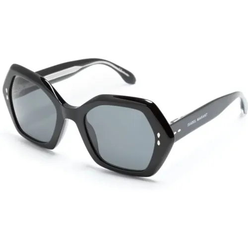 Schwarze Sonnenbrille mit Original-Etui , Damen, Größe: 53 MM - Isabel marant - Modalova