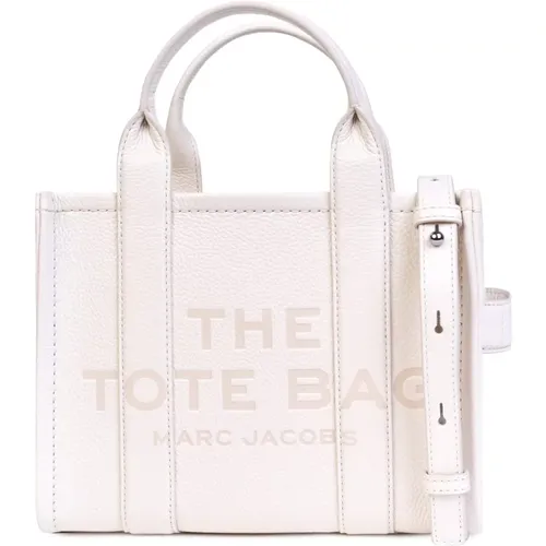 Cotton/Silver Mini Tote Bag , female, Sizes: ONE SIZE - Marc Jacobs - Modalova