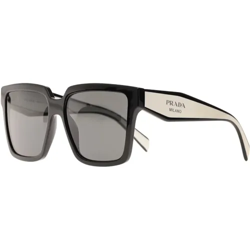 Geometric Oversized Sunglasses with Futuristic Design , unisex, Sizes: ONE SIZE - Prada - Modalova