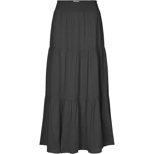 Elegant Maxi Skirt with Smocked Waist , female, Sizes: 2XL, L - Lollys Laundry - Modalova