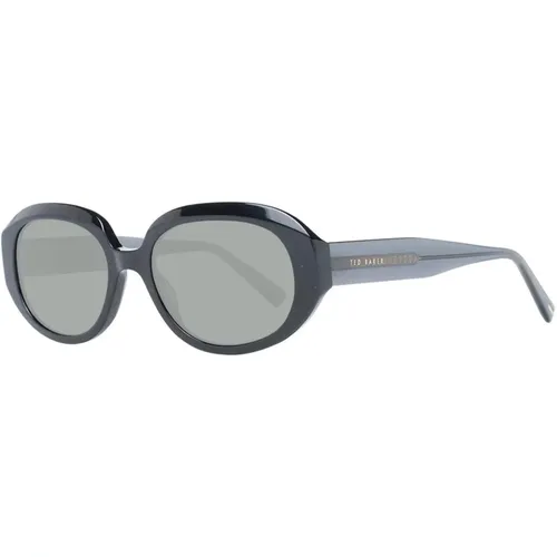 Schwarze ovale Sonnenbrille mit grauen Gläsern - Ted Baker - Modalova