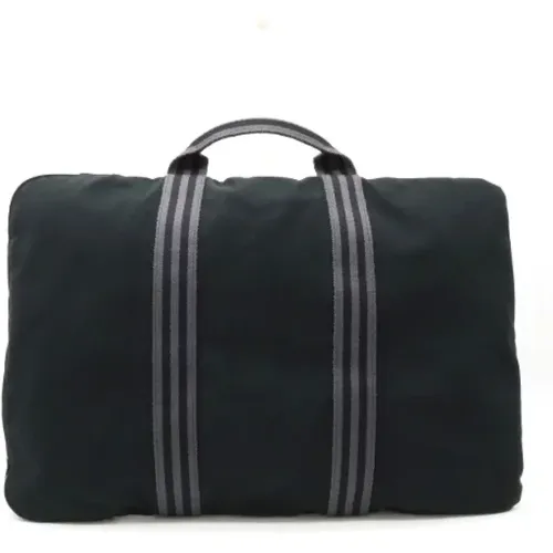 Pre-owned Canvas briefcases , male, Sizes: ONE SIZE - Hermès Vintage - Modalova