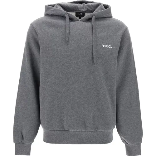 Flocked Hooded Sweatshirt , Herren, Größe: S - A.p.c. - Modalova