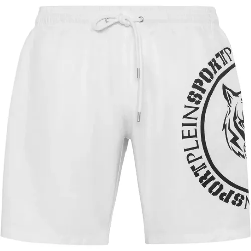 Weiße Carbon Tiger Badehose - Plein Sport - Modalova