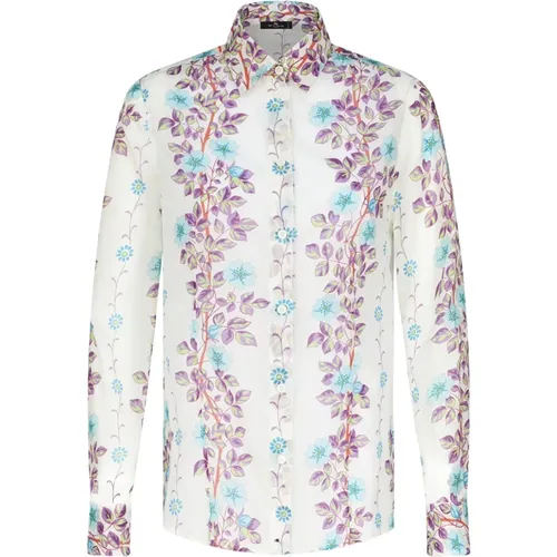 Floral Print Slim Fit Shirt , female, Sizes: L - ETRO - Modalova