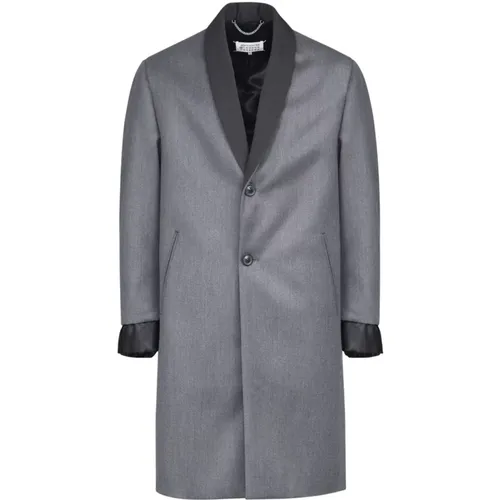 Grey Wool Coat , male, Sizes: 2XS - Maison Margiela - Modalova