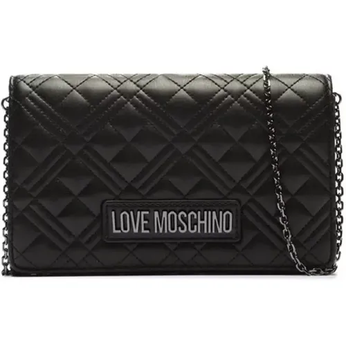 Schwarze Umhängetasche aus Kunstleder - Love Moschino - Modalova