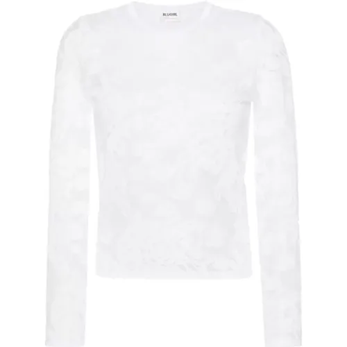 Weiße Pullover für Frauen , Damen, Größe: L - Blugirl - Modalova