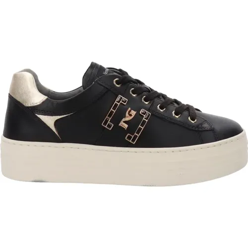 Leather Sneakers for Women , female, Sizes: 3 UK, 2 UK, 4 UK - Nerogiardini - Modalova