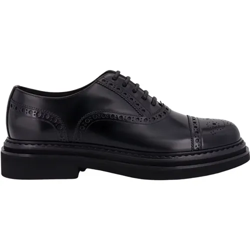 Patent Leather Lace-Up Shoes , male, Sizes: 7 UK, 6 UK, 9 UK - Dolce & Gabbana - Modalova