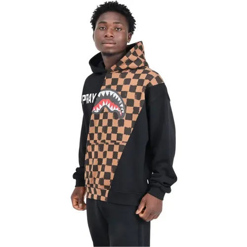 Schwarzer Hoodie für Männer , Herren, Größe: M - SPRAYGROUND - Modalova