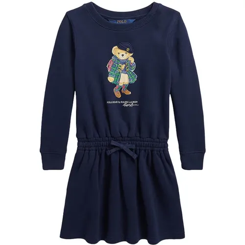 Blaues Langarm Polo Bear Kleid - Ralph Lauren - Modalova