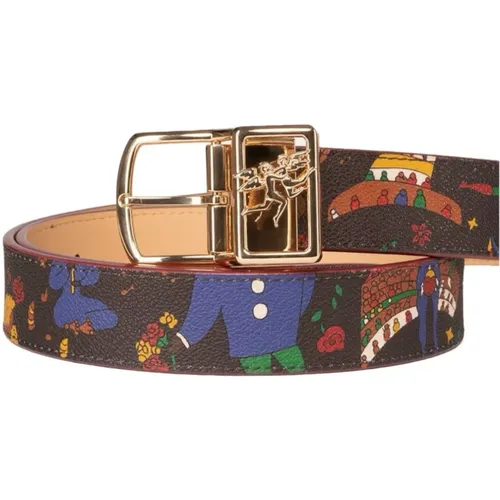 Reversible Belt with Print , female, Sizes: 95 CM - Guidi - Modalova