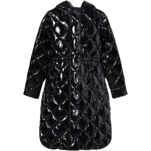 Quilted Diamond Pattern Hooded Jacket , female, Sizes: XS, S - Twinset - Modalova