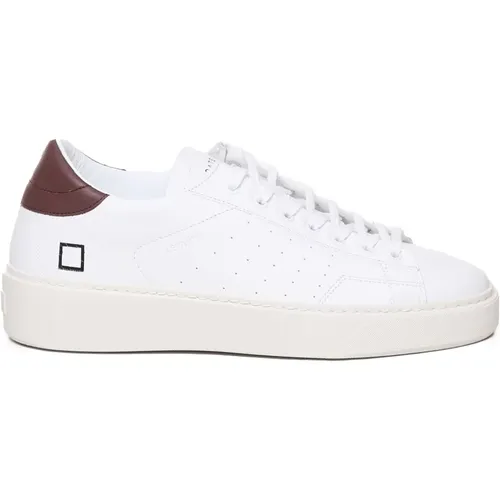 Braune Ledersneaker mit Logodetail - D.A.T.E. - Modalova