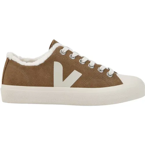 Beige Sneakers with White Details , female, Sizes: 3 UK, 4 UK, 7 UK, 6 UK, 5 UK, 8 UK - Veja - Modalova