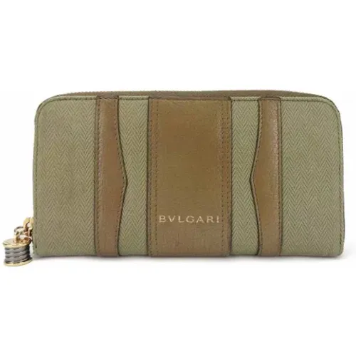 Pre-owned Canvas wallets , female, Sizes: ONE SIZE - Bvlgari Vintage - Modalova