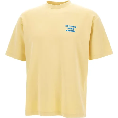 Gelbe T-Shirts und Polos , Herren, Größe: L - Drole de Monsieur - Modalova