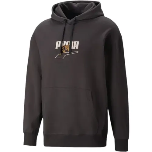 Grafik-Hoodie Downtown-Stil , Herren, Größe: XS - Puma - Modalova