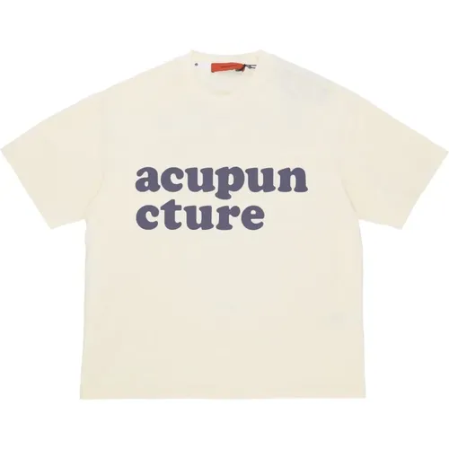 Eco-Friendly Tee with Unique Print , male, Sizes: S, L, XS - Acupuncture - Modalova