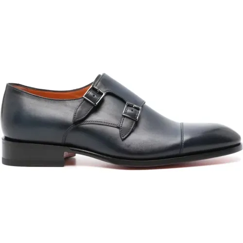 Leather Sneakers with Ptera Design , male, Sizes: 8 1/2 UK, 6 UK, 8 UK, 7 1/2 UK - Santoni - Modalova