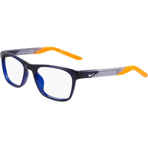 Stylish Eyewear Frames in Midnight Navy , unisex, Sizes: 48 MM - Nike - Modalova