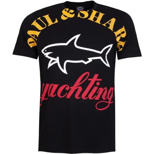T-Shirt , Herren, Größe: L - PAUL & SHARK - Modalova