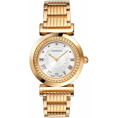 Gold Stainless Steel Ladies Watch , female, Sizes: ONE SIZE - Versace - Modalova