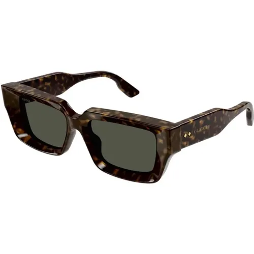 Stilvolle Sonnenbrille mit grünen Gläsern - Gucci - Modalova