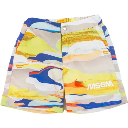 Ms028907 Shorts in Tessuto Msgm - Msgm - Modalova