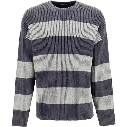 Striped Cotton Sweater , male, Sizes: S - Balenciaga - Modalova
