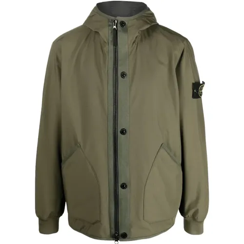 Hooded Technical Jacket , male, Sizes: XL, M, S, L - Stone Island - Modalova