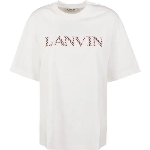 Besticktes Curb T-Shirt , Damen, Größe: M - Lanvin - Modalova