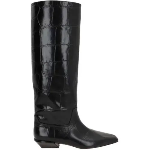 Crocodile Leather Western Boots , female, Sizes: 5 1/2 UK, 3 UK, 4 UK, 6 1/2 UK, 7 UK, 5 UK, 6 UK, 4 1/2 UK - Paris Texas - Modalova