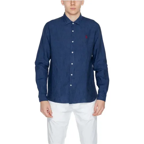 Linen Shirt Men Spring/Summer , male, Sizes: L - U.s. Polo Assn. - Modalova