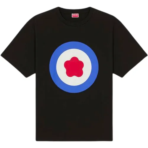 Oversize Target Noir T-Shirt , Herren, Größe: L - Kenzo - Modalova