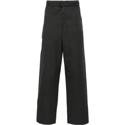 Anthracite Belted Pants , male, Sizes: L - Lemaire - Modalova