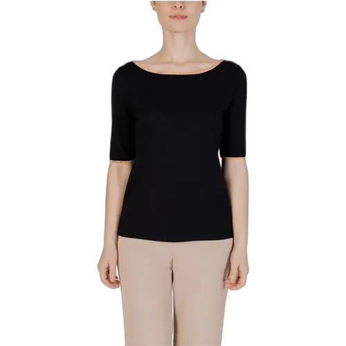 Marl Rundhals T-Shirt , Damen, Größe: XS - Alviero Martini 1a Classe - Modalova