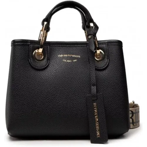 Elegant Handbag with Adjustable and Detachable Logo Shoulder Strap , female, Sizes: ONE SIZE - Emporio Armani - Modalova