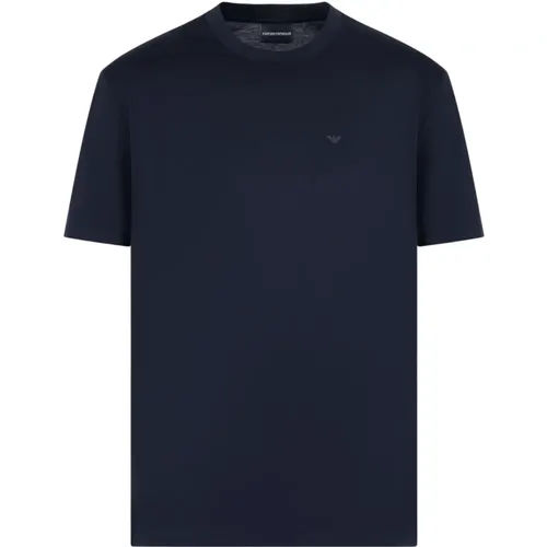 Classic Cotton T-Shirt with Logo , male, Sizes: L, 2XL, M - Emporio Armani - Modalova