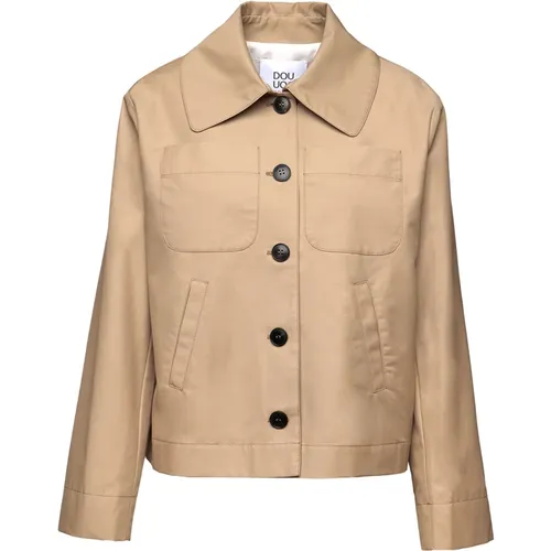 Water Cotton Short Jacket Italian Style , female, Sizes: S, L, M, XS - Douuod Woman - Modalova