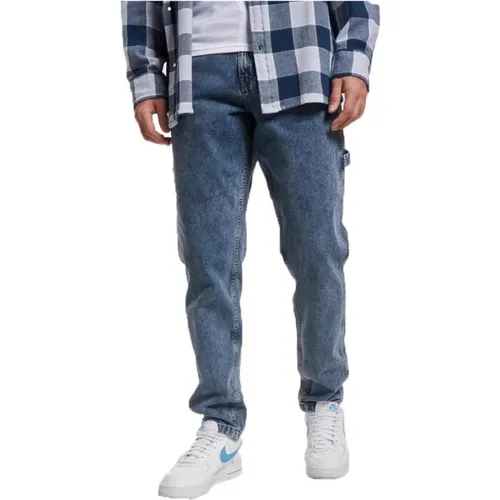 Retro Tapered Workwear Denim Jeans , Herren, Größe: W30 - Karl Kani - Modalova