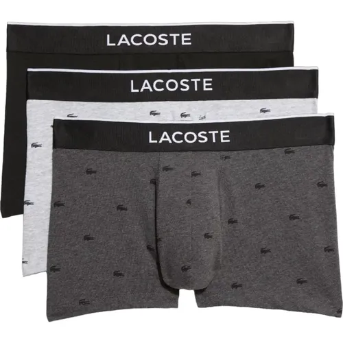 Grey Underwear Set Crocodile Print , male, Sizes: L, M, XL - Lacoste - Modalova