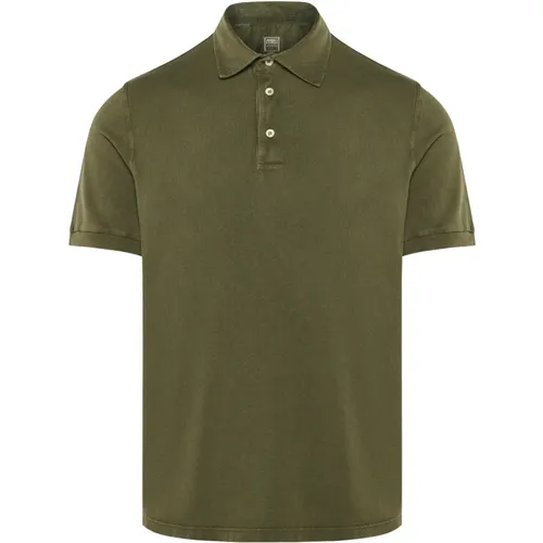 Cotton piquet polo shirt , male, Sizes: 2XL, 4XL, L, XL, 3XL - Fedeli - Modalova