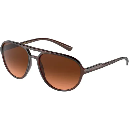 Tabacco/ Orange Shaded Sunglasses , male, Sizes: 60 MM - Dolce & Gabbana - Modalova