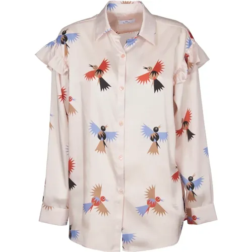 Red Bird Print Shirt Aw22 , female, Sizes: XS - PS By Paul Smith - Modalova