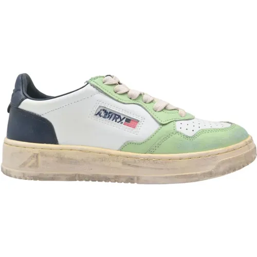 Vintage Low Top Leather Sneakers , female, Sizes: 4 UK, 8 UK, 5 UK, 3 UK - Autry - Modalova